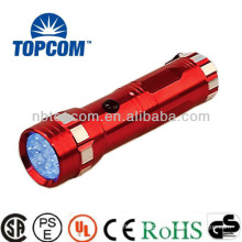 Silk screen 3*AAA battery 14 led uv flashlight